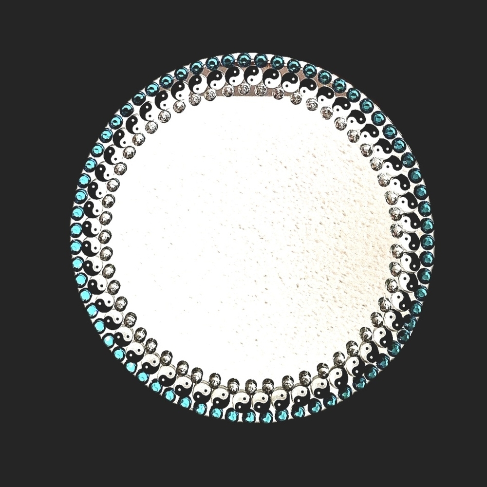 Elegant Yin Yang Silver and Blue Bracelet